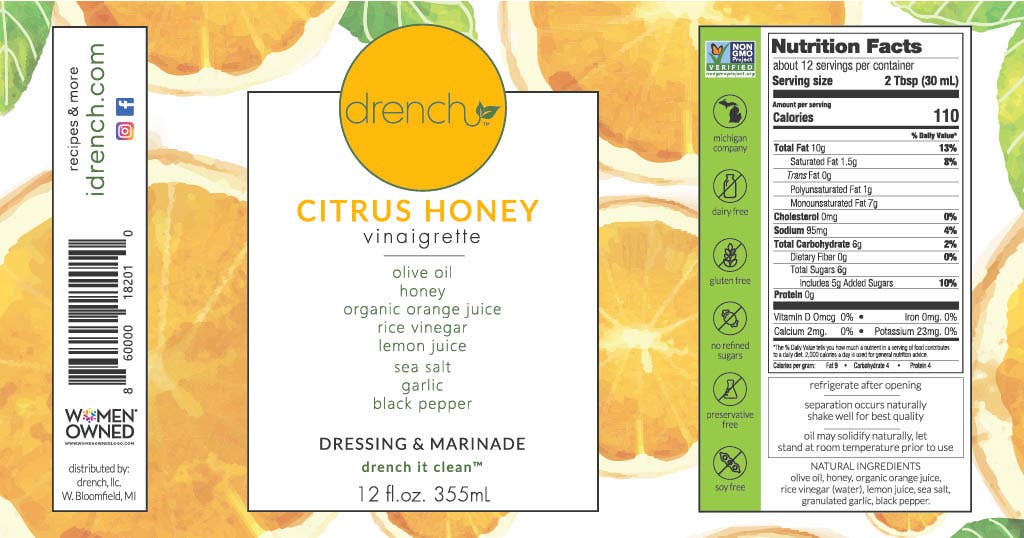 Citrus Honey Salad Dressing Vinaigrette & Marinade