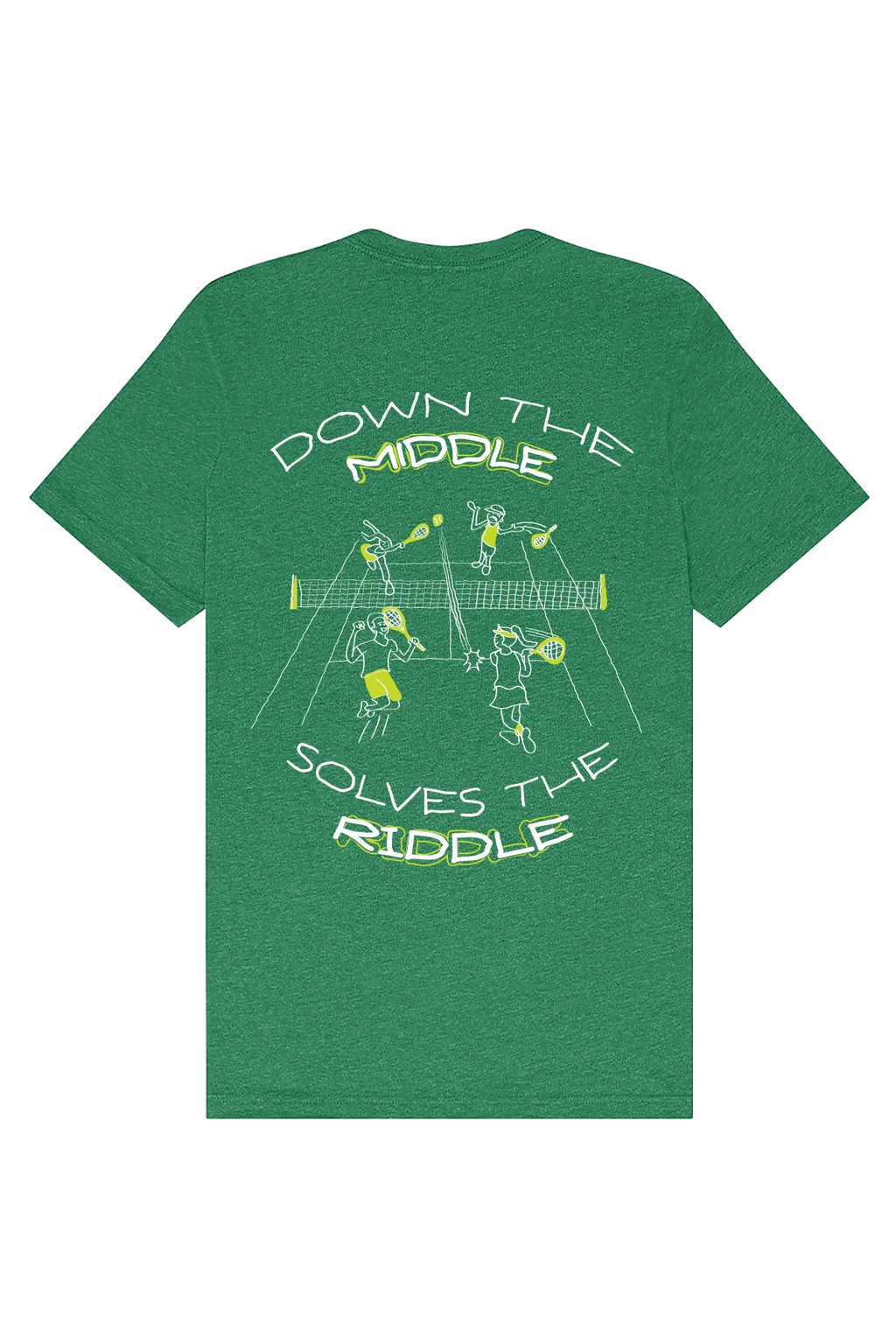 Down the Middle Solves the Riddle Tee