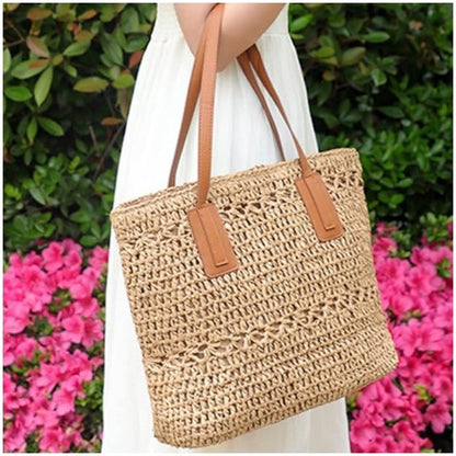 Stylish Hand-Woven Beach Shoulder Tote