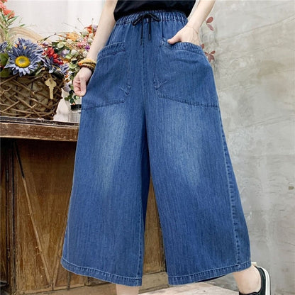 High-Waisted Solid Color Wide-Leg Pants With Tie Waist