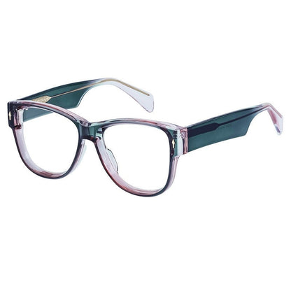 Fashion Acetate Cat Eye Clear Lens Glasses