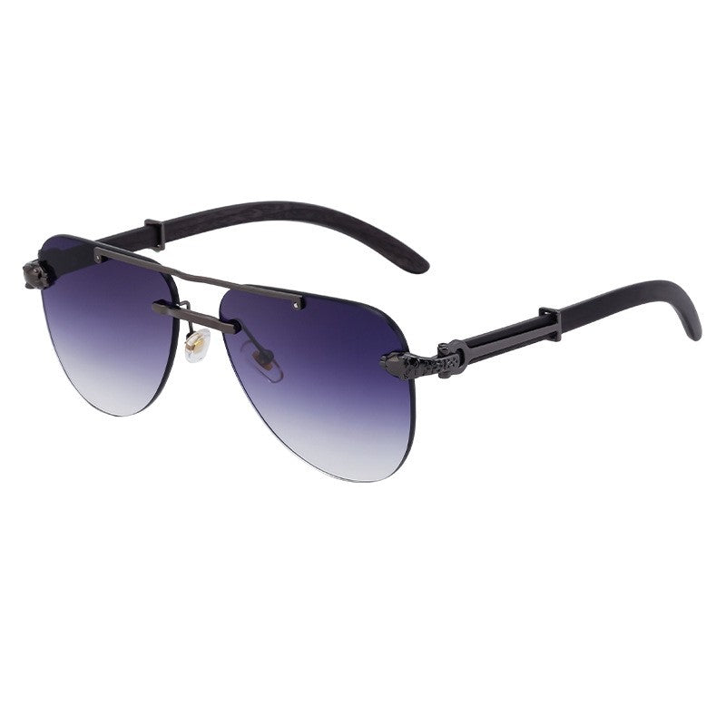 Unisex UV400 Retro Pilot Frameless Eyewear Sunglasses