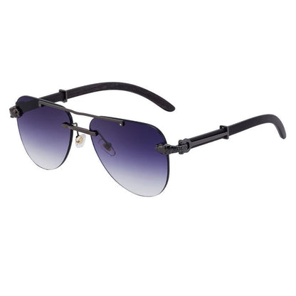 Unisex UV400 Retro Pilot Frameless Eyewear Sunglasses