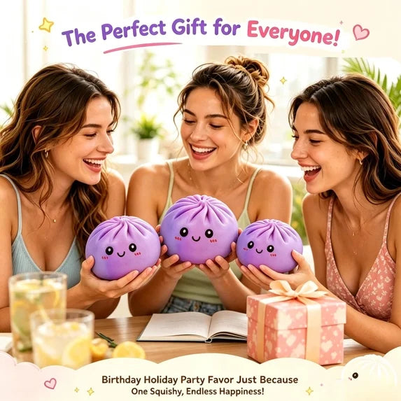 6-Inch Jumbo Mystery Dumpling Squishy – Giant Slow-Rise Foam Stress Ball for Anxiety Relief, Fidget & Decompression | Surprise Color
