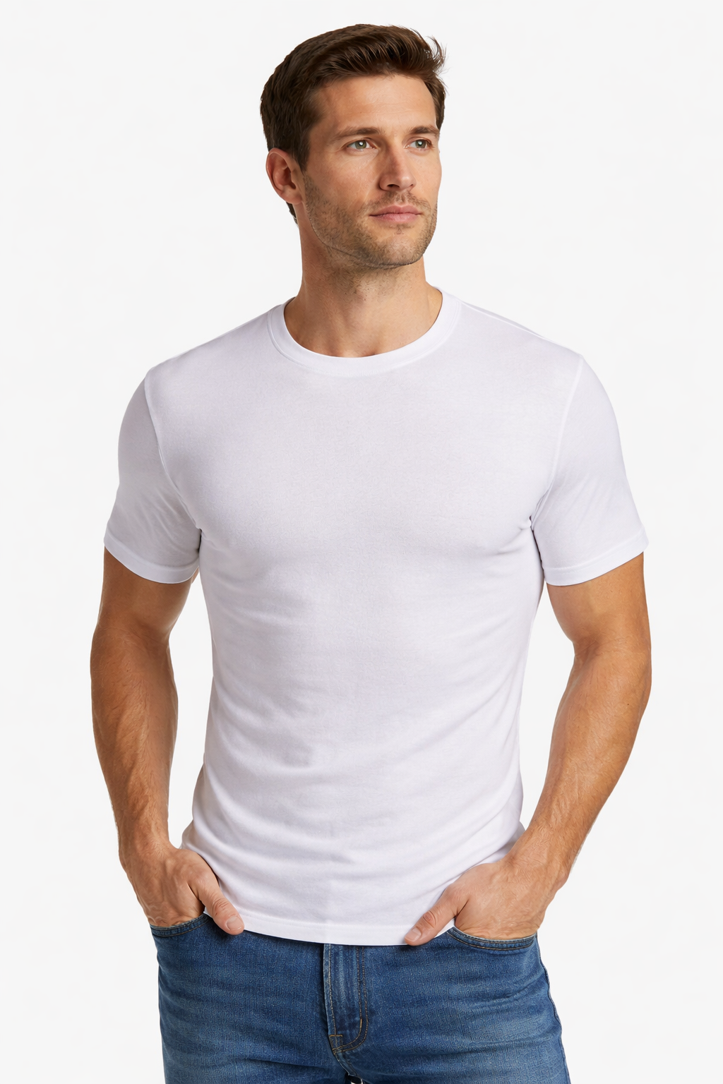 FILA Men’s Solid Crew Neck Cotton T-Shirts | 4 Pack