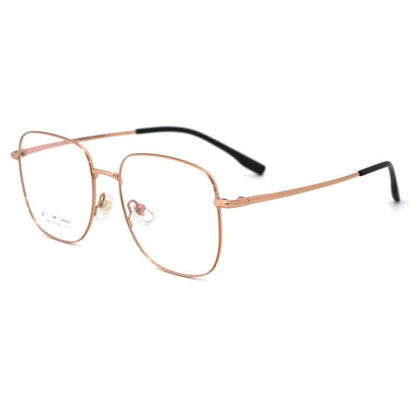 Fashionable And Artistic Square Half-Titanium Matte Glasses