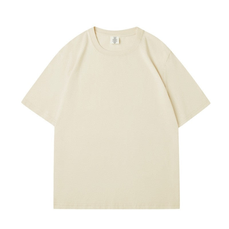 Solid Color Unisex Round Neck T-Shirt