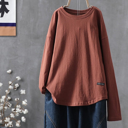 Stylish Hollow Out Back Long Sleeve Solid Top