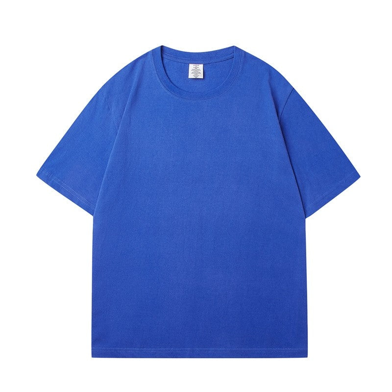 Solid Color Unisex Round Neck T-Shirt