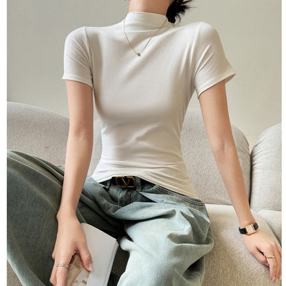 Half High Neck Modal Underlay T-Shirt