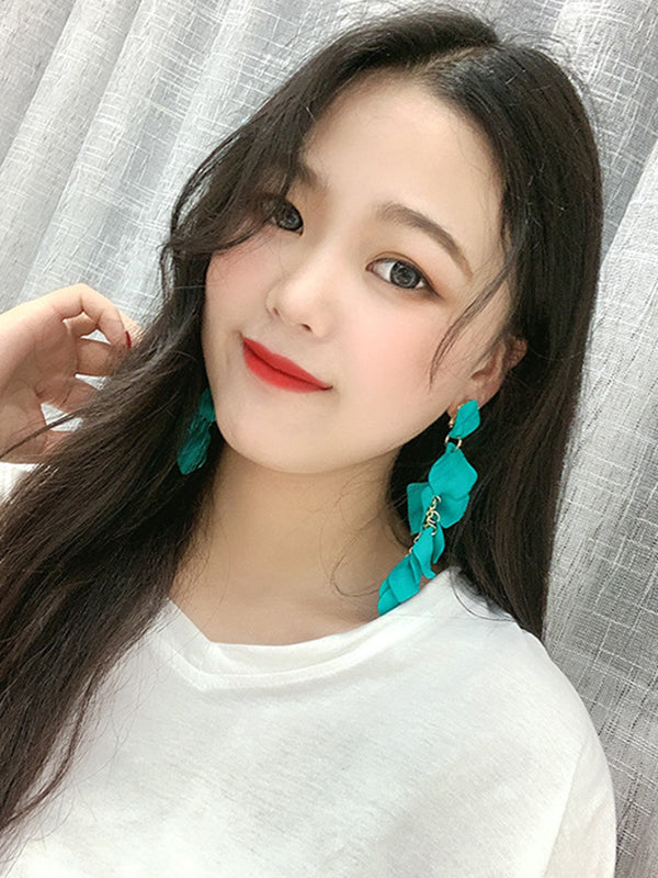 Trendy Tasseled Acrylic Earrings 闂傚倷鑳堕崑銊╁磿婵犳艾绠紒瀣垫厂shionable Accessories for Women