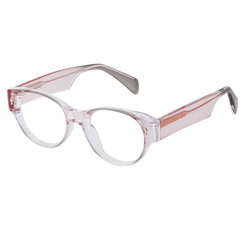 Fashion Cat Eye Acetate Insertion Clear Lens Glasses