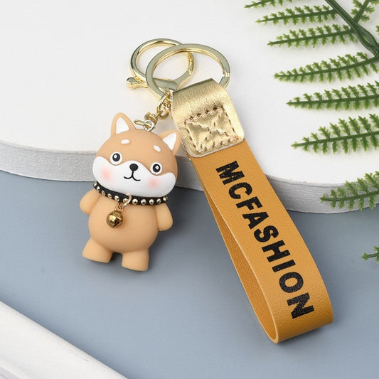Shiba Inu Resin Keychain - Cute and Creative Cartoon Design