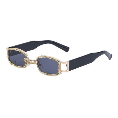 Fashion Diamond-Encrusted Small Frame Sunglasses
