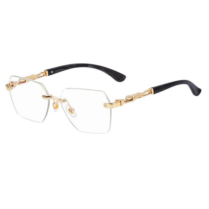 Fashion Retro Frameless UV400 Sun Protection Outdoor Eyewear Sunglasses