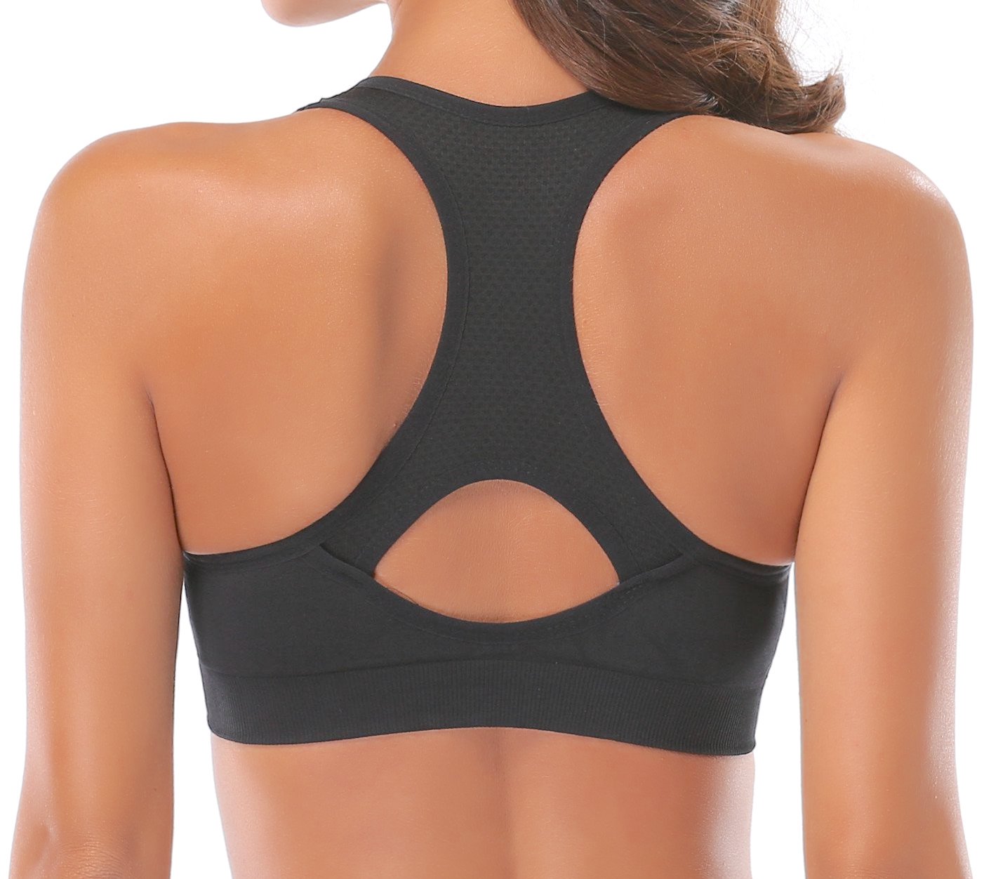 JupiterGear Women’s Stylish Racerback Athletic Sports Bra | Padded Seamless High Impact Support for Yoga, Gym Workouts, Fitness Training and Running