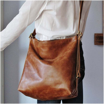 Stylish Oversized Soft Leather Backpack
