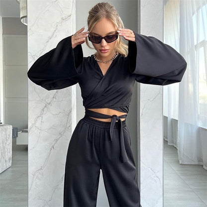 Long Sleeve Long Pants Pajama Set - Cozy Sleepwear Ensemble for Chilly Nights