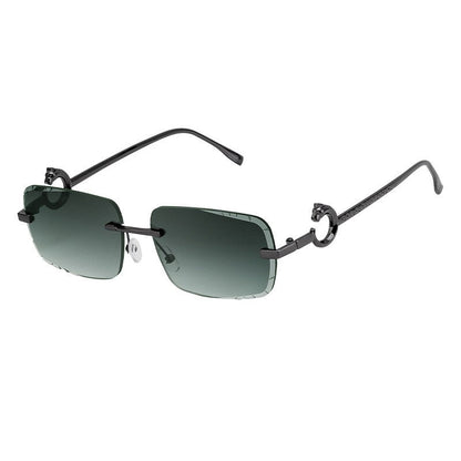 Fashion Frameless Square UV400 Sun Protection Outdoor Eyewear Sunglasses
