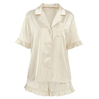 Lotus Trim Short Sleeve Pajama Set