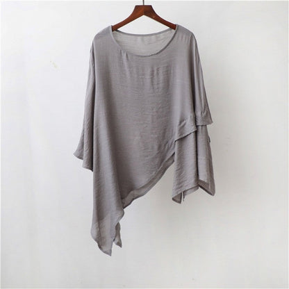 Lightweight Asymmetric Hem Solid Color Cardigan