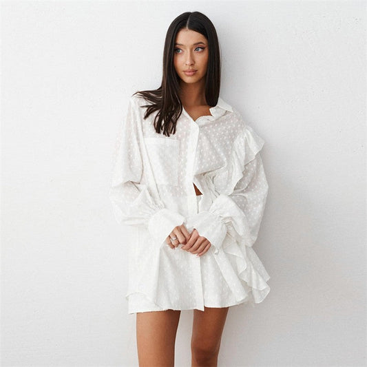 Jacquard Lotus Edge Pajama Set