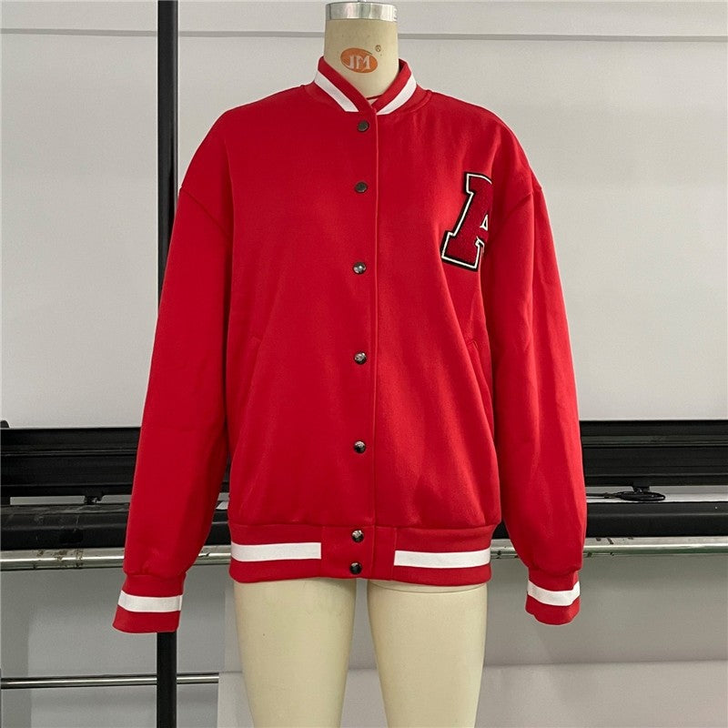Thickened Fleece Clash Color Jacket Coat