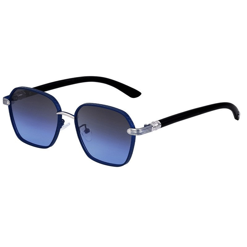 Retro Wood Grain Leg Outdoor Sunglasses