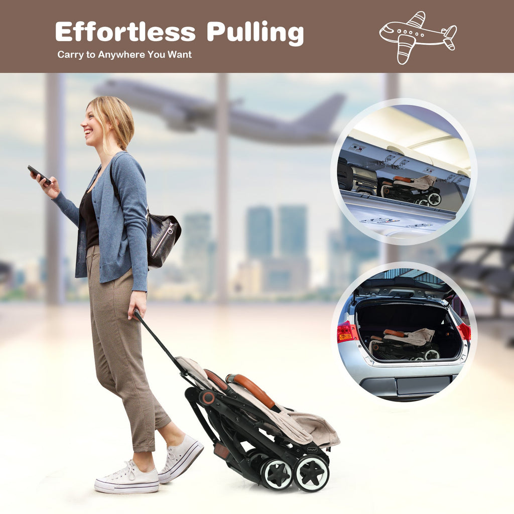 Lightweight Aluminium Frame Baby Stroller with Net