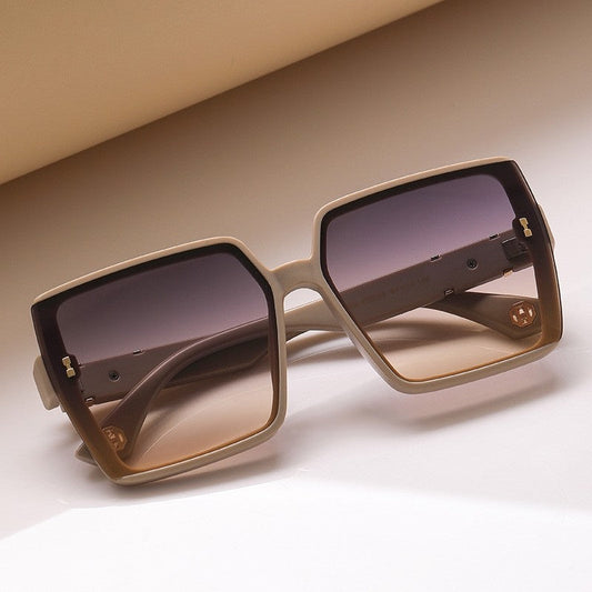 Fashion Large Square Frame UV400 Sun Protection Polarized Sunglasses