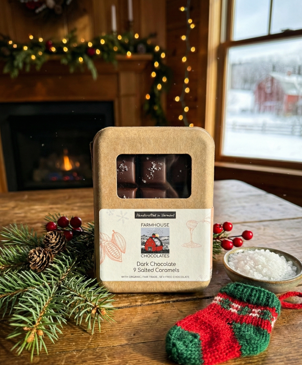 9 Piece Dark Chocolate Covered Salted Caramels