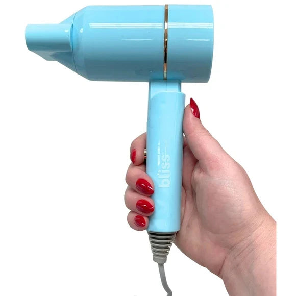 BLISS 1200W Professional Hair Dryer with Concentrator Nozzle – Lightweight Styling Dryer (Blue, Pink)