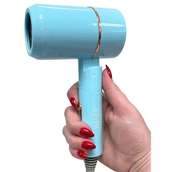 BLISS 1200W Professional Hair Dryer with Concentrator Nozzle – Lightweight Styling Dryer (Blue, Pink)
