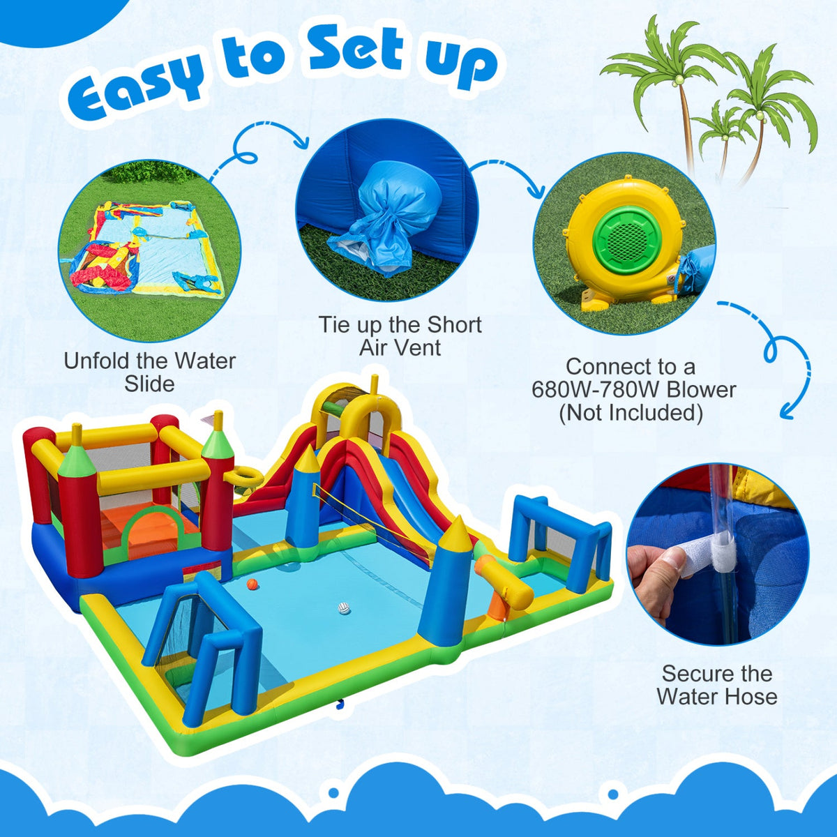 Inflatable Water Slide Bounce House 9-in