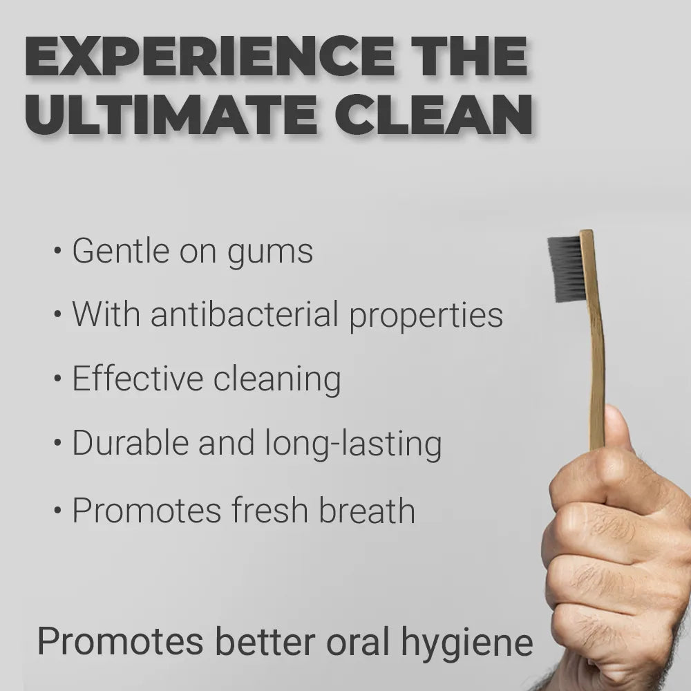 Nano Silver Infused Bamboo Kids Toothbrush 4 Pack