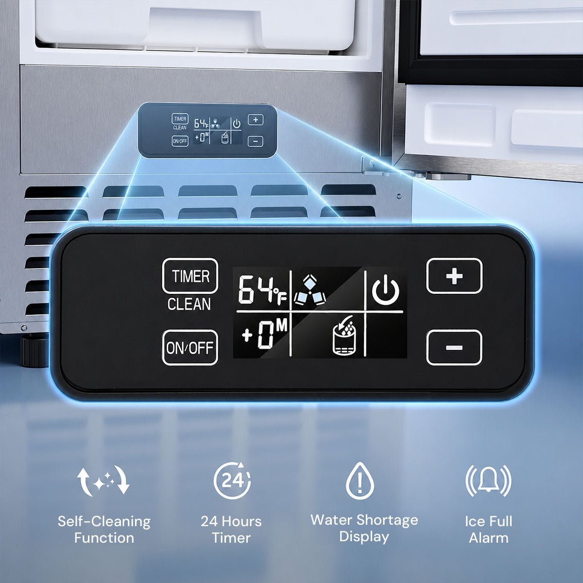 Kismile Commercial Under Counter Built-in Nugget Ice Maker Z5830N
