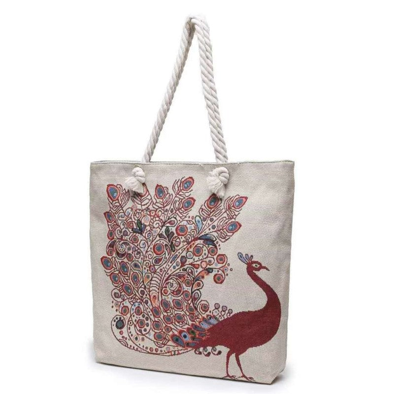 Stylish Embroidered Oversized Shoulder Bag