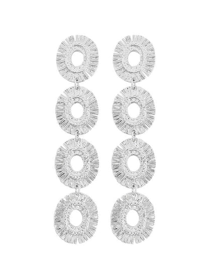Geometric Hollow Solid Color Drop Earrings