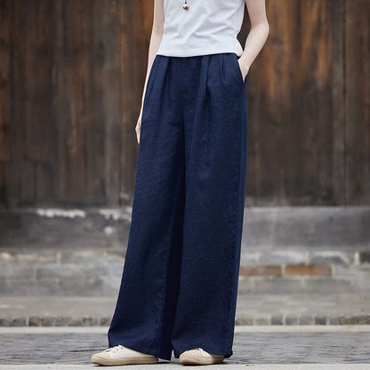 Versatile Casual Trousers in Solid Color