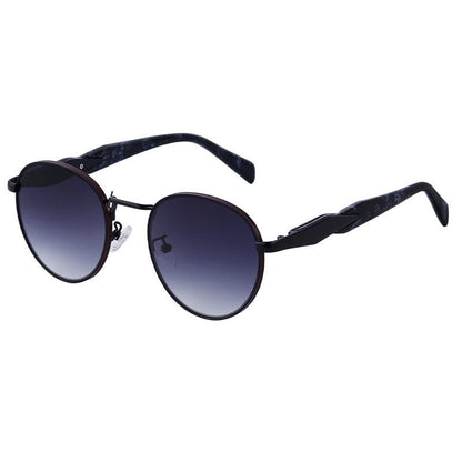 Fashionable Rimless Cut Edge Sunglasses With Metal Ellipse