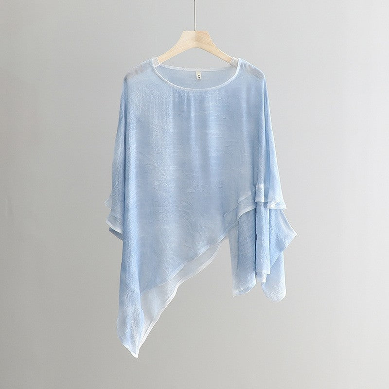 Lightweight Asymmetric Hem Solid Color Cardigan