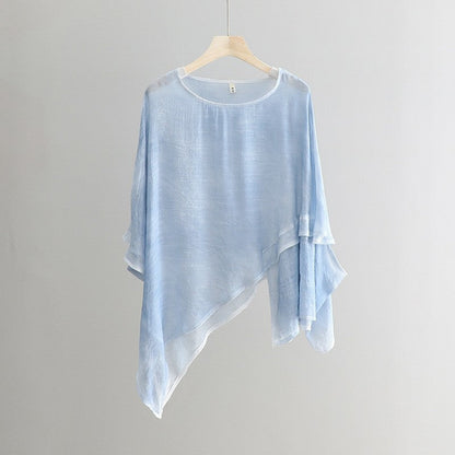 Lightweight Asymmetric Hem Solid Color Cardigan