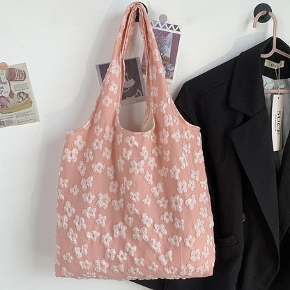 Minimalist Fairy Floral Lace Single Shoulder Canvas Bag