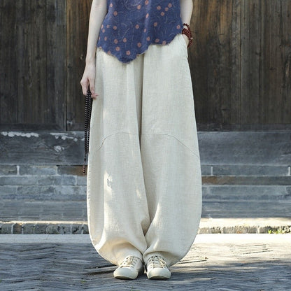 Relaxed Fit Monochrome Lantern Trousers
