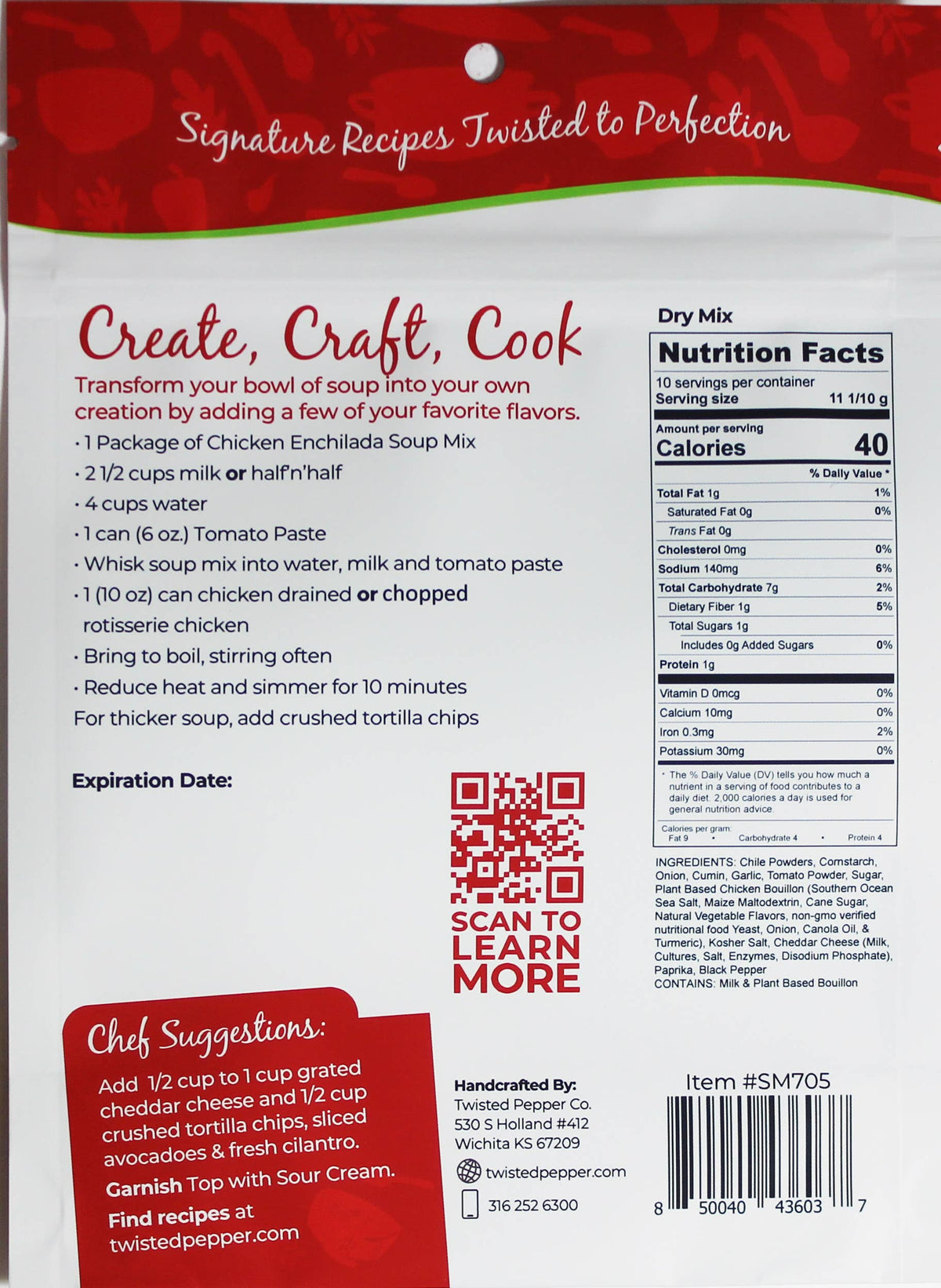 Chicken Enchilada Soup Mix