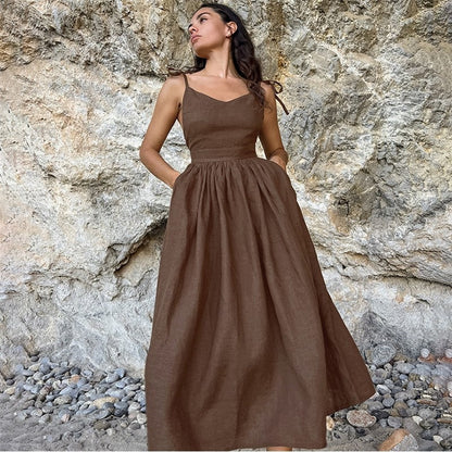 Sure! Here is an optimized title for your clothing product:

"Sleek Cut-Out Sleeveless Bodycon Cami Dress