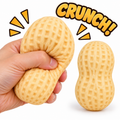 Crunchy Squishies Peanut Squeeze Toy 2-Pack – Mystery Design Crispy Crunch Stress Balls | ASMR Sensory Fidget Toys for Adults & Kids | Realistic Peanut Shell Squishies