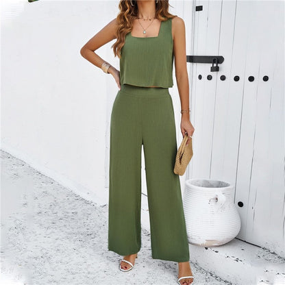 Casual and Chic Sleeveless Vest Set