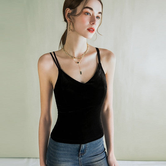 Luxurious Silk Lace Backless Camisole