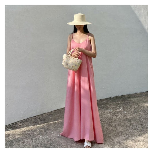 Sophisticated Draped Solid Color Dress